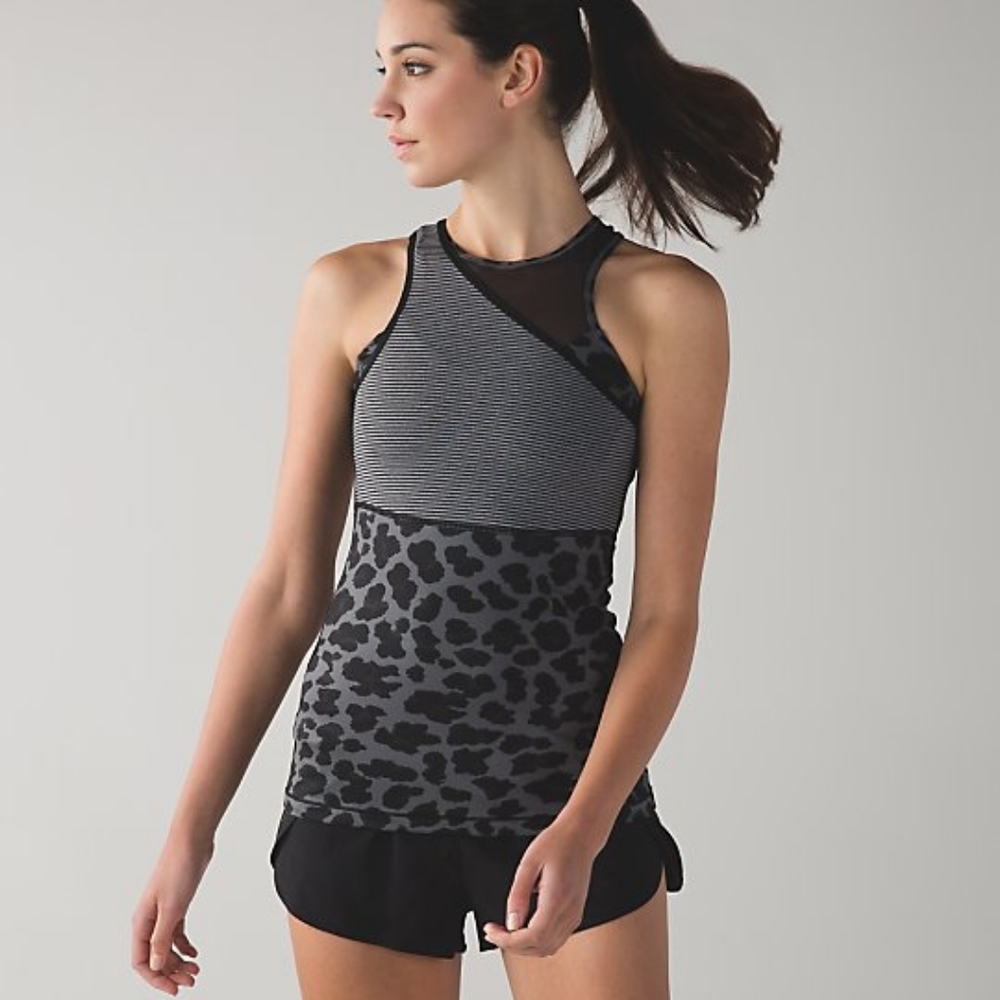 Stylish Black & Gray Mixed-Print Women’s Tank Top